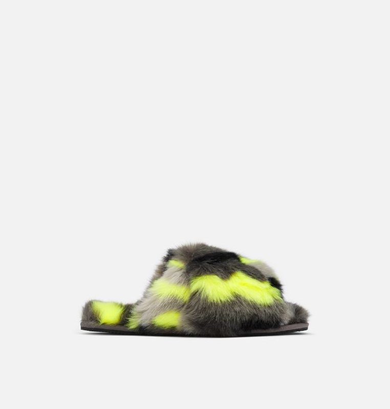 Womens Slippers Black/Green - Sorel Go™ - Mail Run - 098-OZXQCD